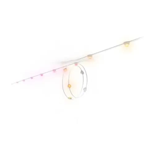 Philips Hue Festavia permanent outdoor lights 150 ft white string [046677607647, White, Plastic]