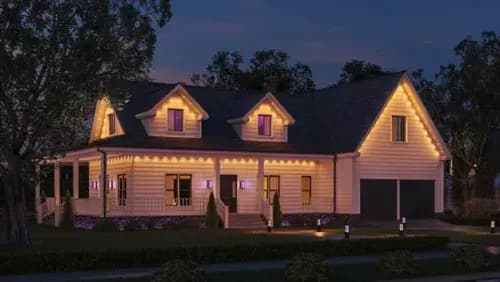 Philips Hue Festavia permanent outdoor lights 150 ft white string [046677607647, White, Plastic]
