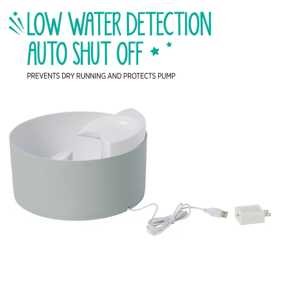 Whisker City® Free Fall Cat Fountain, Includes Replaceable Filter Cartridge, White, 50 FL OZ, 150 FL [Includes 1 Fountain, 1 AC Adapter, 1 Filter Cartr, Intended Pet(s) Cats, Color