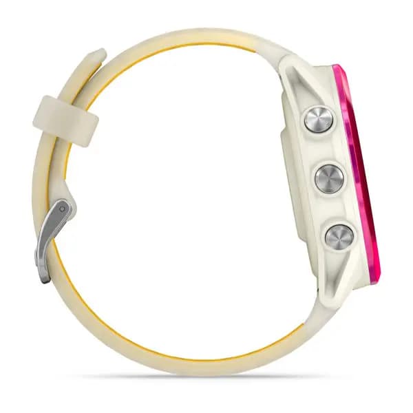 Garmin Forerunner 570 42mm Raspberry Aluminum with Translucent Bone/Mango Band [AMOLED (optional always-on mode), 5 ATM, 1.2" (30.4 mm) diameter]