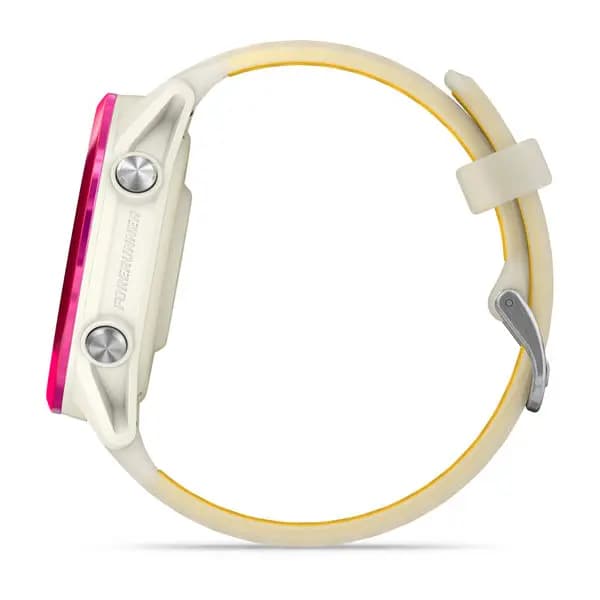 Garmin Forerunner 570 42mm Raspberry Aluminum with Translucent Bone/Mango Band [AMOLED (optional always-on mode), 5 ATM, 1.2" (30.4 mm) diameter]