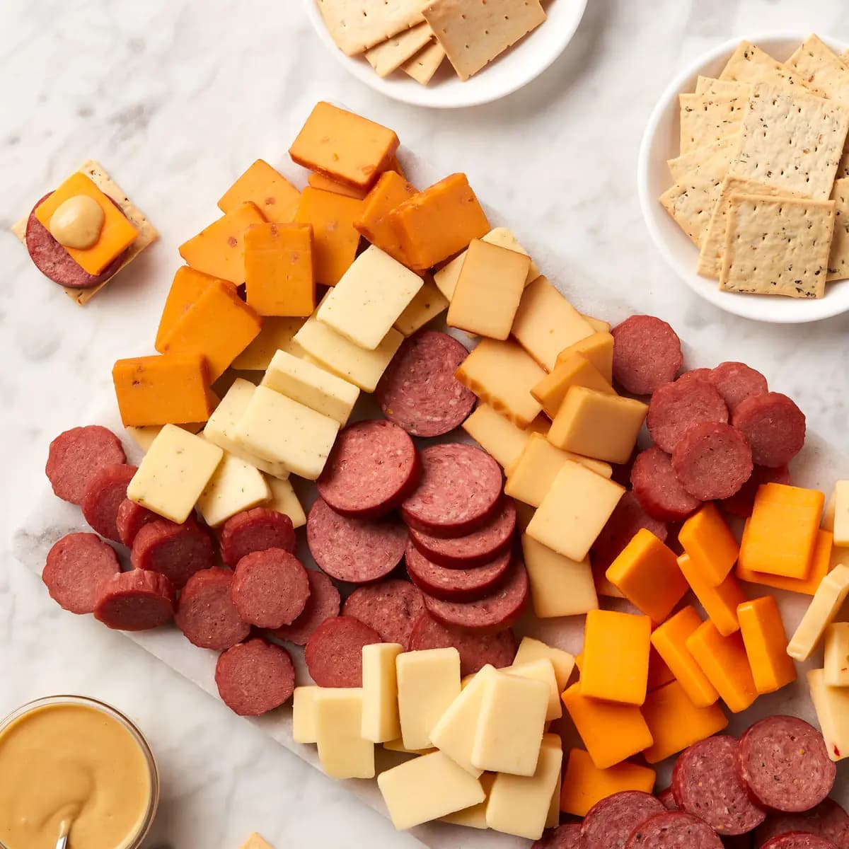 Hearty Party Gift Box [7 oz Signature Beef Summer Sausage, 7 oz Spicy Beef Summer Sausage, (2) 4 oz Turkey Summer Sausage]