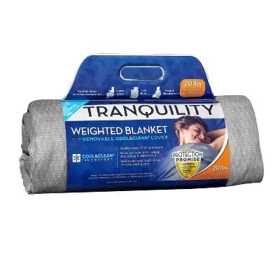 48"x72" 12lbs Cooling Weighted Blanket Gray - Tranquility [72 Inches (L), 48 Inches (W), 12 Pounds, 2]