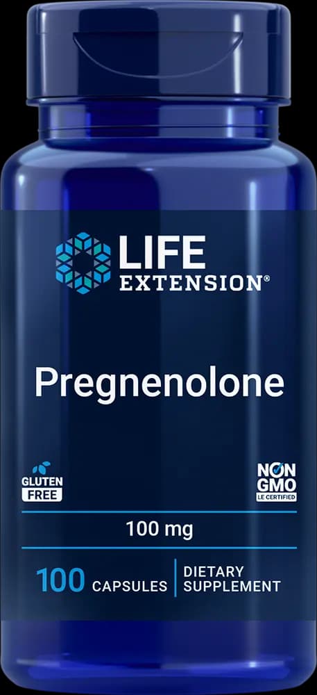 Life Extension Pregnenolone, 100 mg, 100 capsules [1 capsule, Non-GMO, 100 mg]