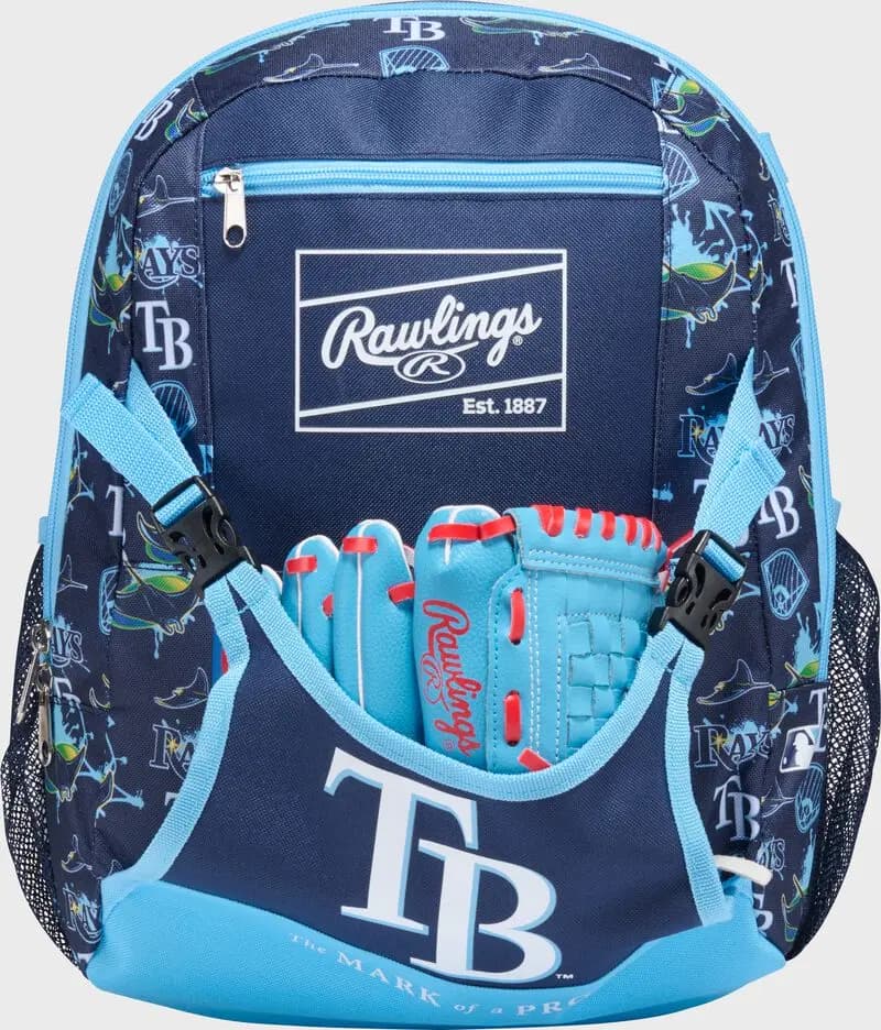 Rawlings Rawlings MLB Team MLB T-Ball Backpack, All 30 Teams [BKPKTBMLB, Reinforced Materials For Added Stucture & Durability, Large Main Compartment for Gameday Items,]