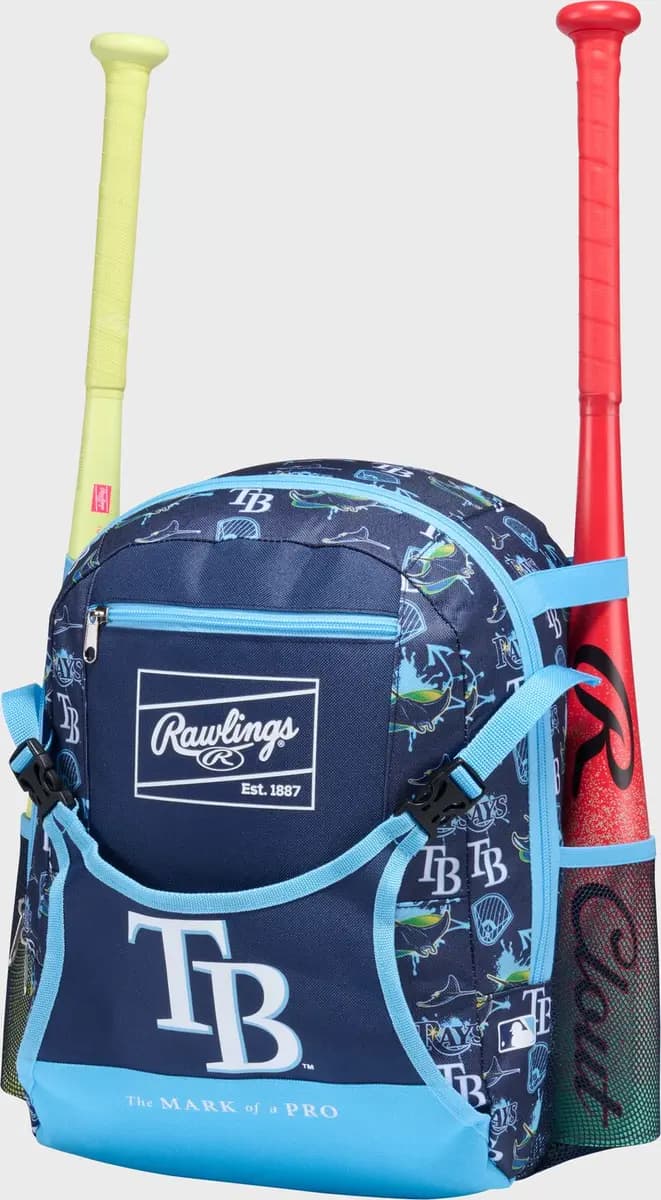 Rawlings Rawlings MLB Team MLB T-Ball Backpack, All 30 Teams [BKPKTBMLB, Reinforced Materials For Added Stucture & Durability, Large Main Compartment for Gameday Items,]
