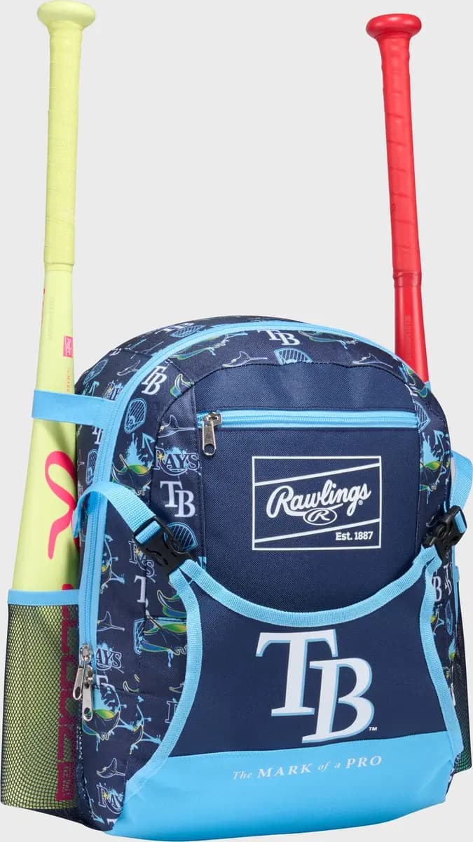 Rawlings Rawlings MLB Team MLB T-Ball Backpack, All 30 Teams [BKPKTBMLB, Reinforced Materials For Added Stucture & Durability, Large Main Compartment for Gameday Items,]