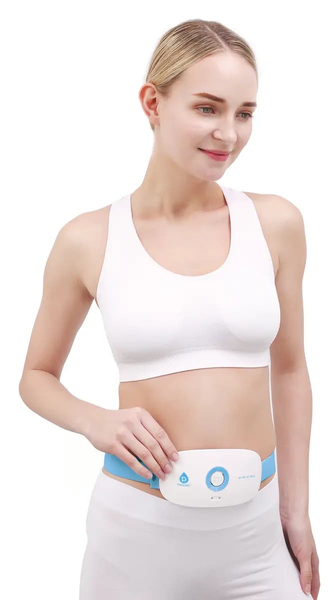 Pursonic Stomach & Back Massager [three adjustable vibration levels, three distinct heating settings, USB Rechargeable]