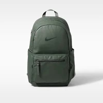 Nike Heritage Eugene 2.0 Winterized Backpack (20L) Camo Green/Camo Green/Black Spruce [Camo Green/Camo Green/Black Spruce, Hardware ring adds utility., 18" H x 11" W x 6" D]