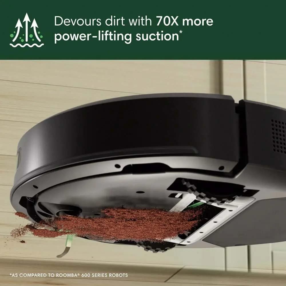iRobot Roomba 105 Vac Robot + AutoEmpty Dock [13.23 (L) x 13.19 (W) x 4.09 (H), 6.24, LFP type Li-ion]