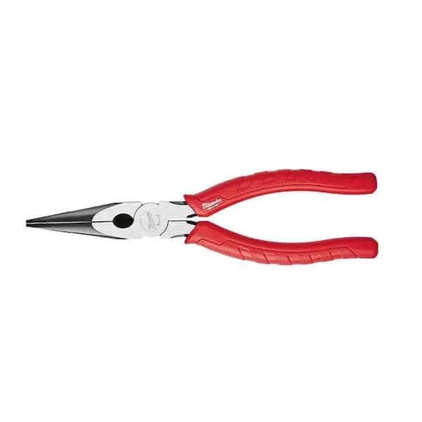 Milwaukee 8 in. Long Needle Nose Pliers, 48-22-6101 [Electrical Tools Features: No Additional Features, Features: Comfort Grip, Hand Tool Type: Long Nose Pliers]