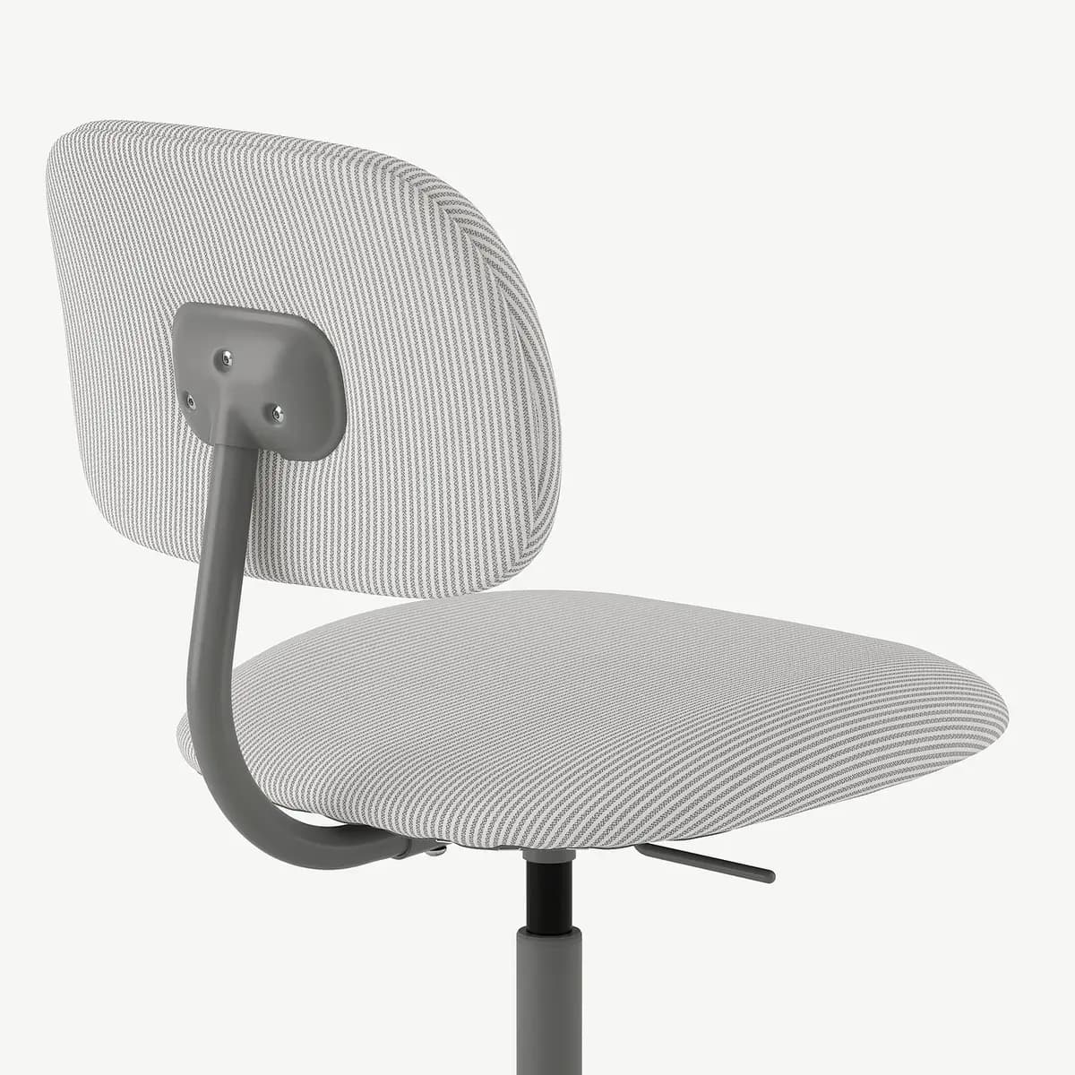 IKEA BLECKBERGET Swivel chair, Klovsta white/gray [Width 26 3/4 ", Depth 26 3/4 ", Tested for 276 lb]