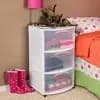 Sterilite Three Drawer Wide Cart with Clear Drawers [18.23 Pounds, Plastic, Casters, Portable]