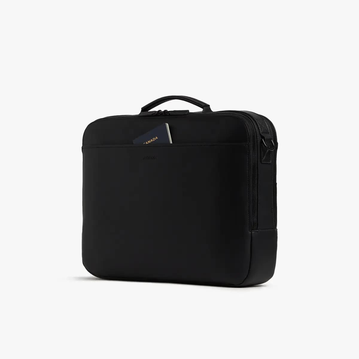Monos Metro Briefcase Carbon Black (Vegan Leather) [2.85 lb / 1.29 kg, 8.5 L, Height]