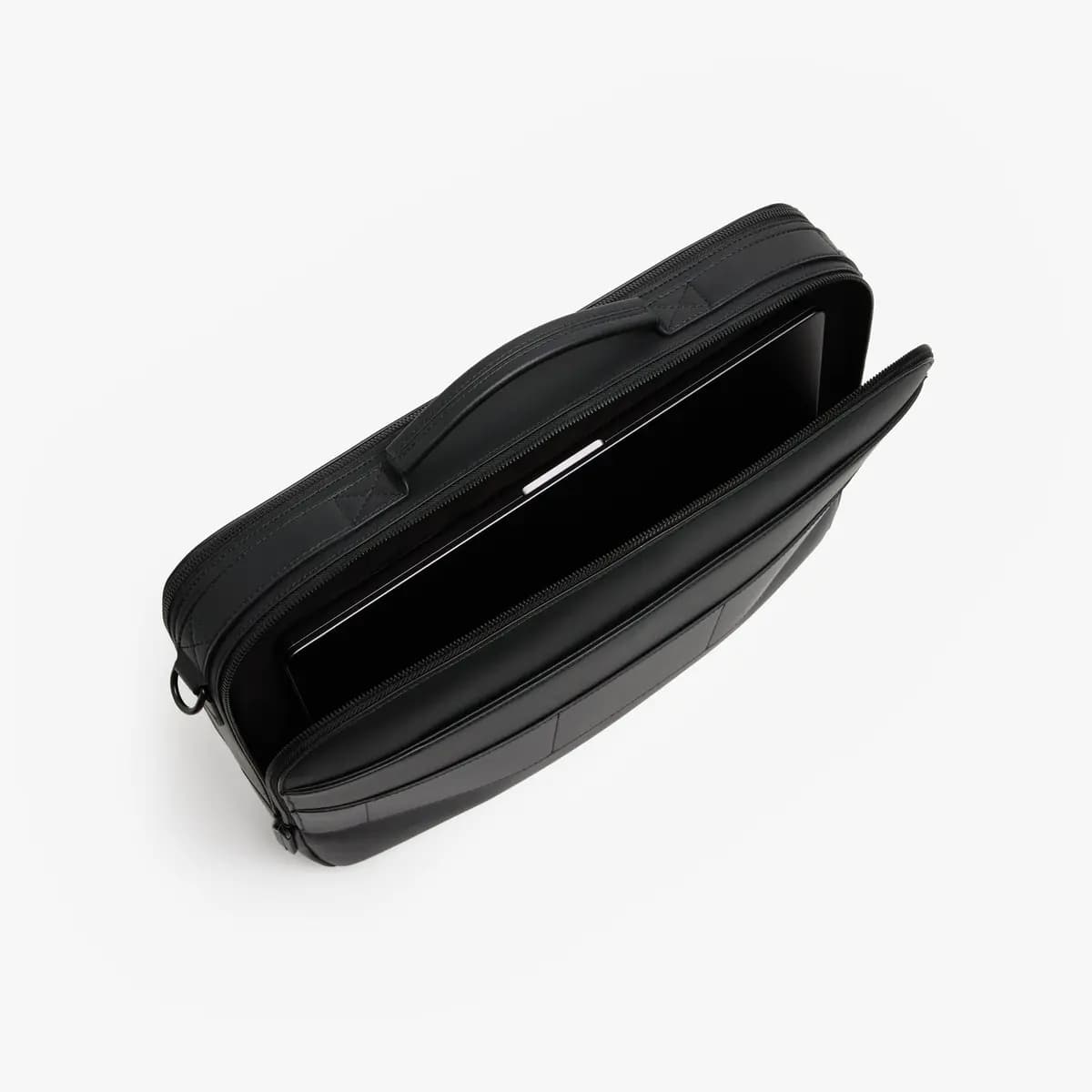 Monos Metro Briefcase Carbon Black (Vegan Leather) [2.85 lb / 1.29 kg, 8.5 L, Height]