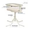 HALO Innovations HALO BassiNest Swivel Sleeper 4.0 Signature Baby Bassinet - Oat [Dimensions (Overall) 34 Inches (H) x 22.25 Inches (W) x 34 In, Weight 23 Pounds, Holds up to 20 Po
