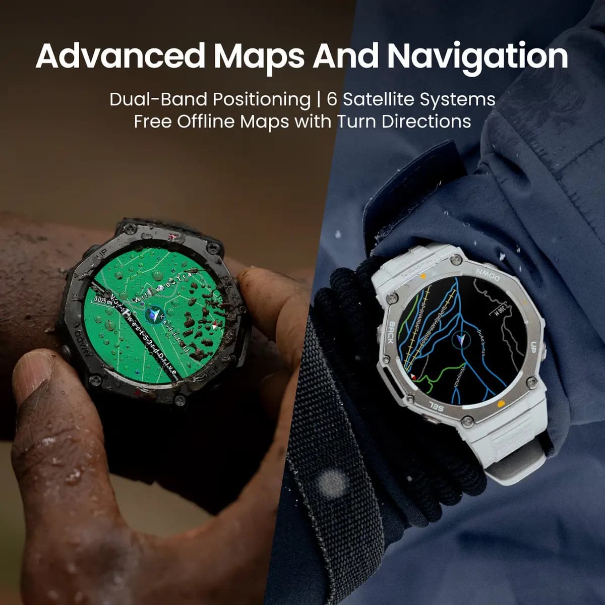 Amazfit T-Rex 3 Rugged GPS Onyx [48.5x48.5x13.75mm, 1.5", 10 ATM]