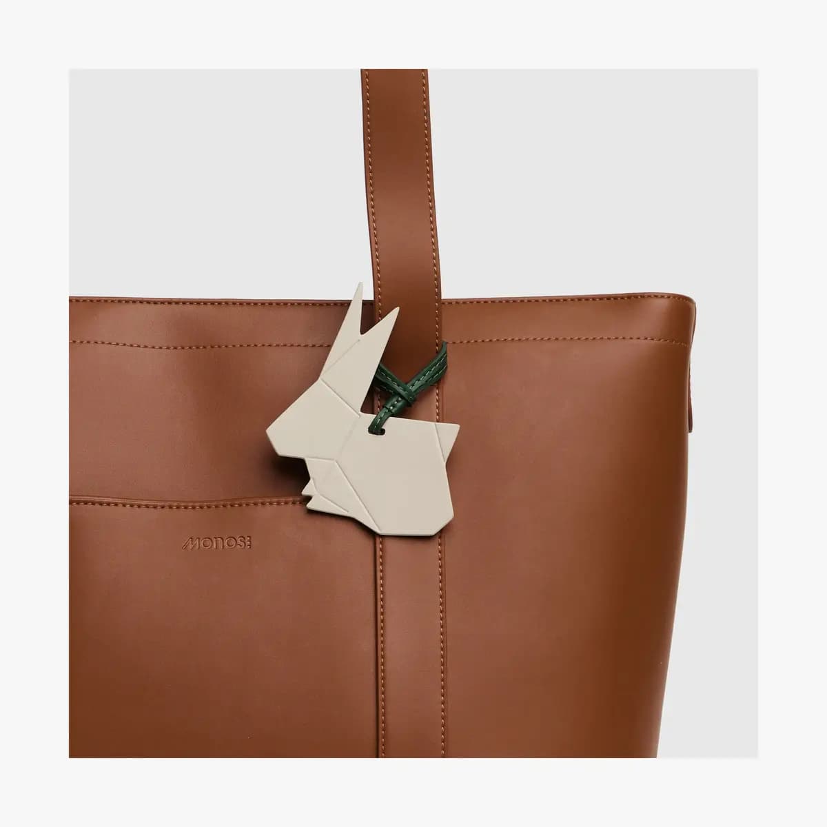 Monos Origami Rabbit Charm Purple Icing [Loops easily onto your bag strap, 0.09" / 0.25 cm, 5.3" / 13.5 cm]