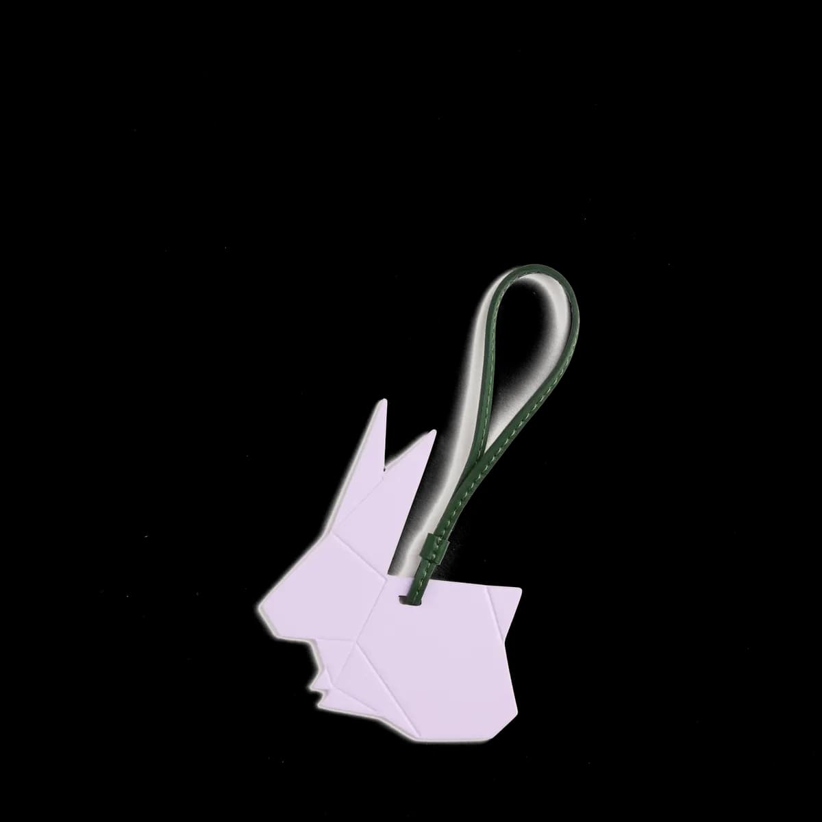 Monos Origami Rabbit Charm Purple Icing [Loops easily onto your bag strap, 0.09" / 0.25 cm, 5.3" / 13.5 cm]