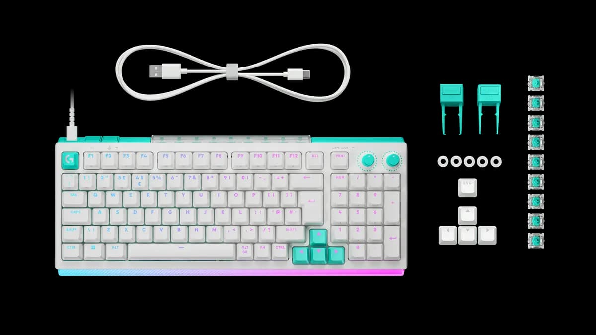 Logitech G512 X 98 - White - English US (QWERTY) [1.83 in (46.6 mm), 6.11 in (155.2 mm), 15.24 in (387.2 mm)]
