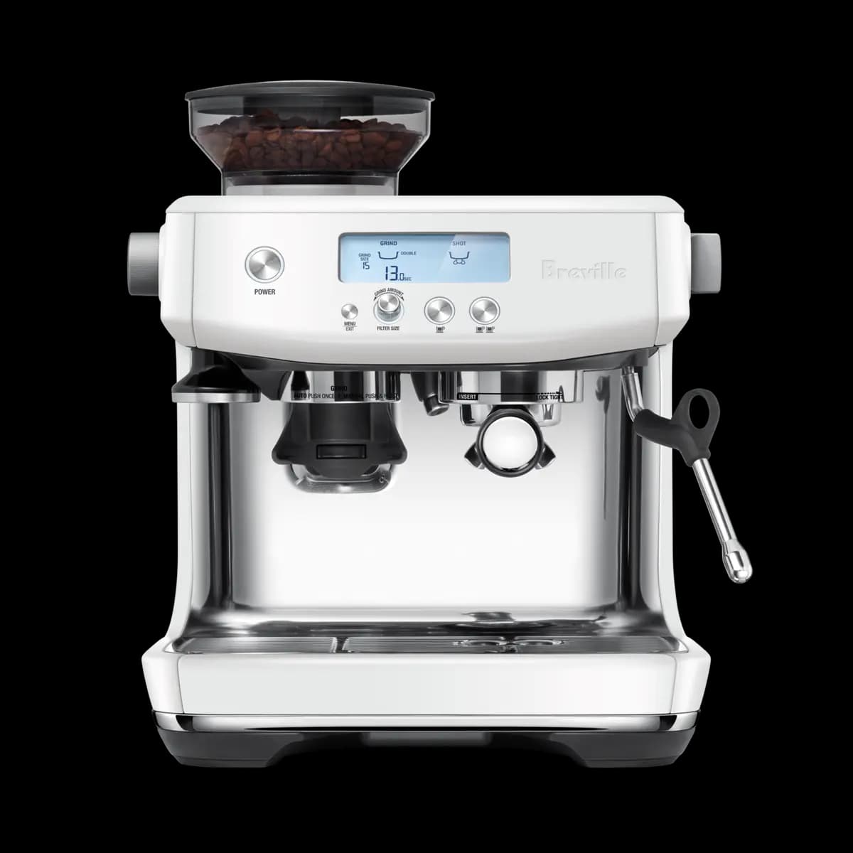 Breville the Barista Pro™ [Dosing Funnel™ Attachment; Single & Dual Wall (1 & 2 Cup); Filter Baskets; The Razor™ Precision Dose Trimming Tool; 480 ml Stainless Steel Milk Jug; Clea