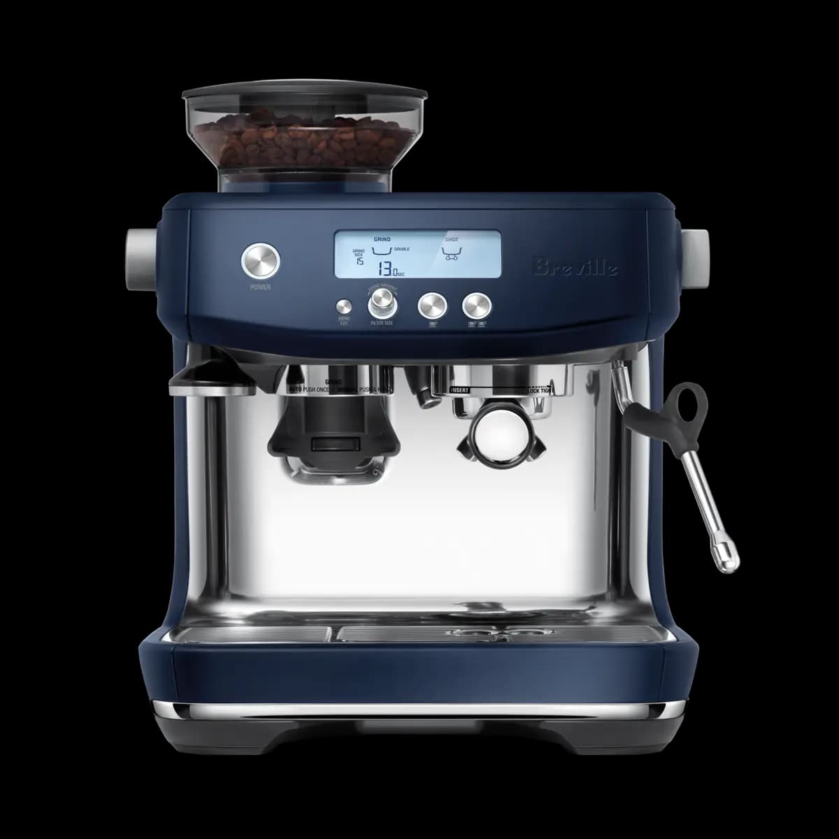 Breville the Barista Pro™ [Dosing Funnel™ Attachment; Single & Dual Wall (1 & 2 Cup); Filter Baskets; The Razor™ Precision Dose Trimming Tool; 480 ml Stainless Steel Milk Jug; Clea