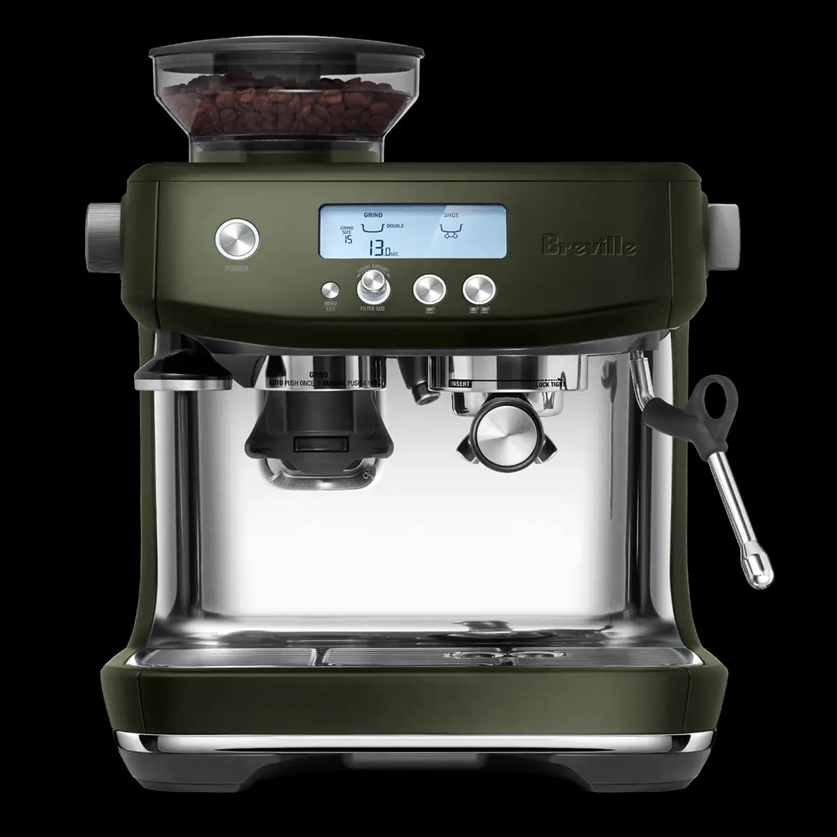 Breville the Barista Pro™ [Dosing Funnel™ Attachment; Single & Dual Wall (1 & 2 Cup); Filter Baskets; The Razor™ Precision Dose Trimming Tool; 480 ml Stainless Steel Milk Jug; Clea
