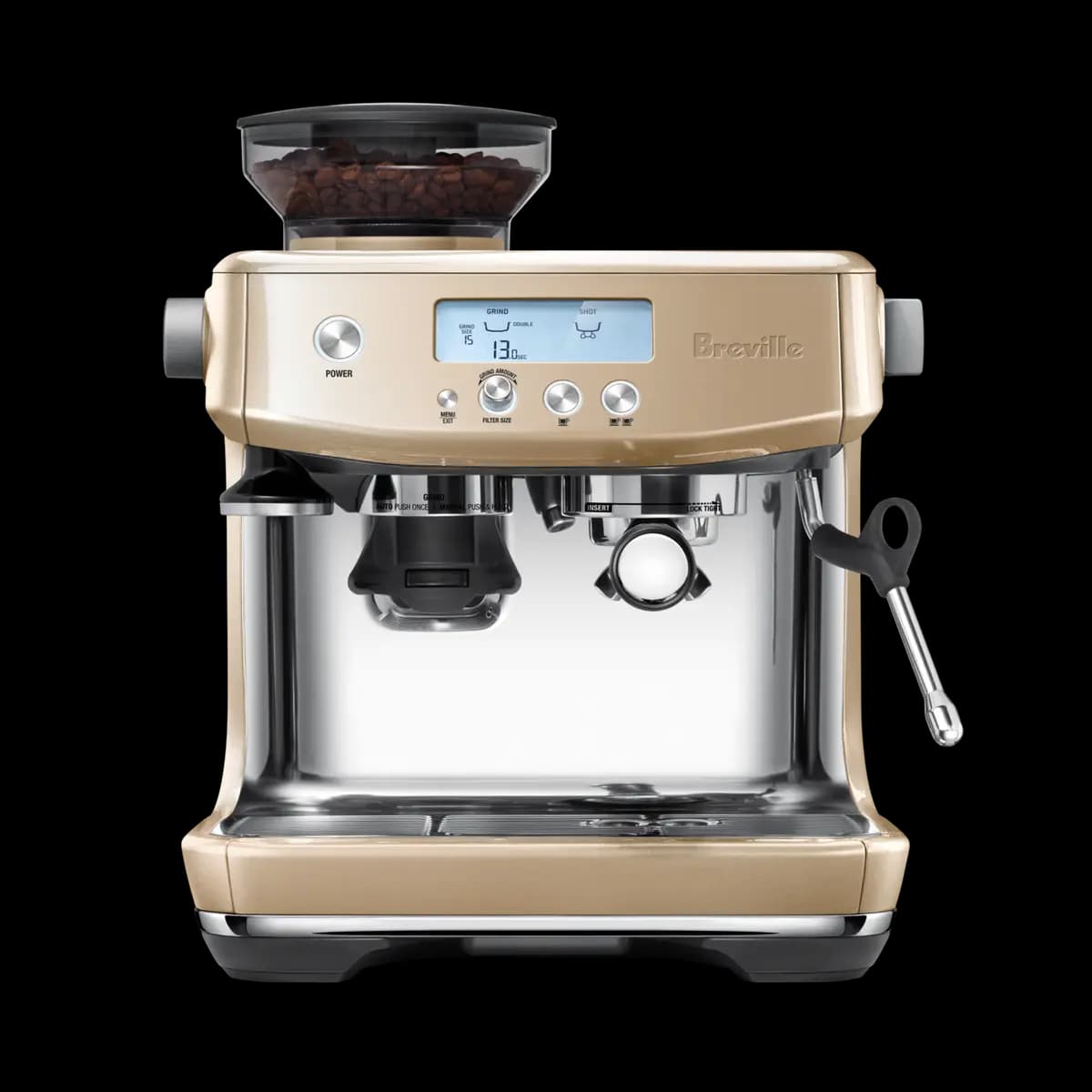 Breville the Barista Pro™ [Dosing Funnel™ Attachment; Single & Dual Wall (1 & 2 Cup); Filter Baskets; The Razor™ Precision Dose Trimming Tool; 480 ml Stainless Steel Milk Jug; Clea