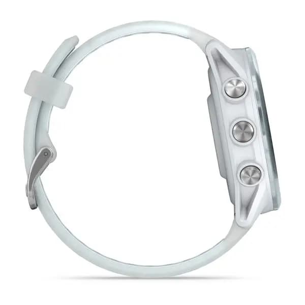 Garmin Forerunner 570 42mm Cloud Blue Aluminum with Translucent Whitestone/Cloud Blue Band [AMOLED (optional always-on mode), 5 ATM, 1.2" (30.4 mm) diameter]