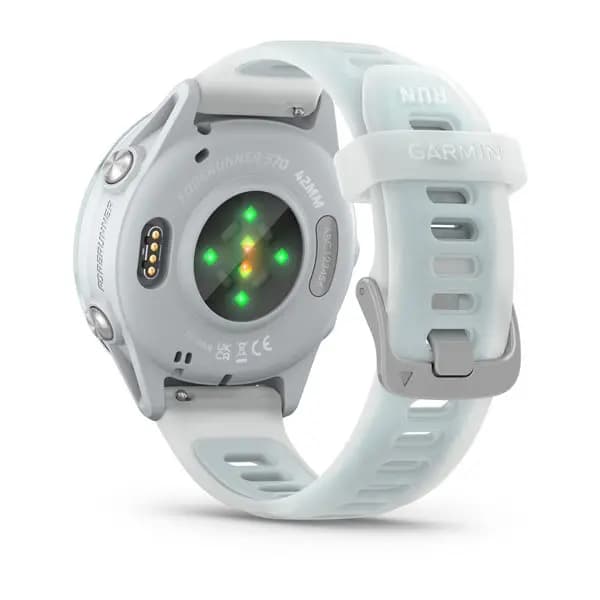 Garmin Forerunner 570 42mm Cloud Blue Aluminum with Translucent Whitestone/Cloud Blue Band [AMOLED (optional always-on mode), 5 ATM, 1.2" (30.4 mm) diameter]