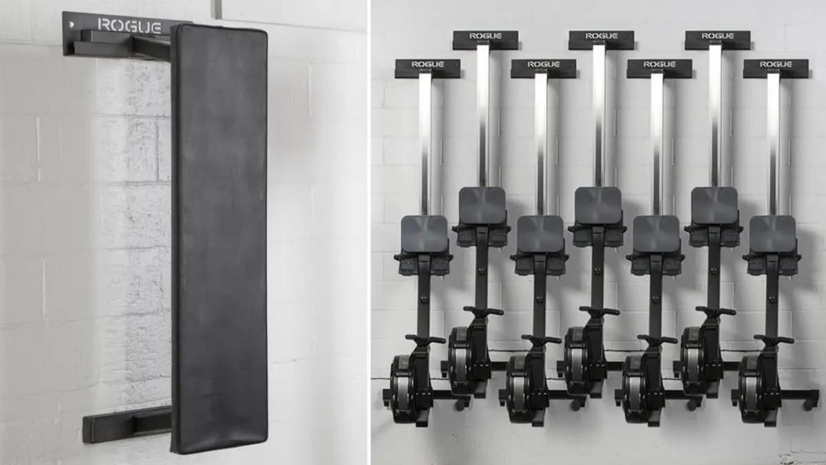 Rogue Fitness Rogue Bench & Rower Hanger [Black, Yes, 18"]