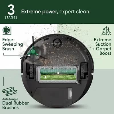 iRobot Roomba Max 705 Cordless Vacuum + AutoEmpty Dock W155020 5.8" Cleaning Path Black [Battery, 5.8 Inches, 0 Inches]