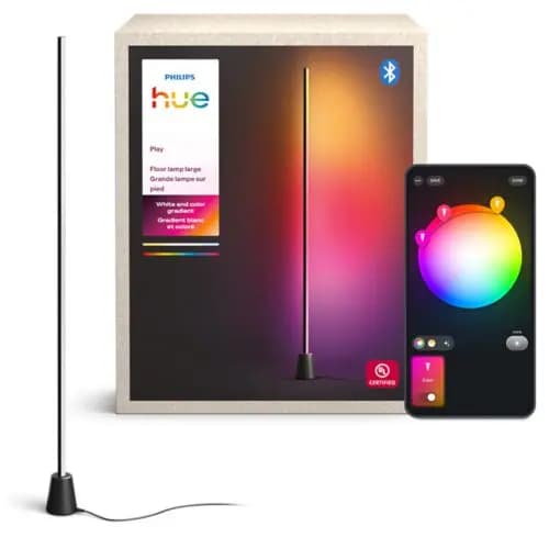 Philips Hue Play large gradient floor lamp [Ambient temperature range +14 to +104 °F, Nominal lifetime 25,000, Number of switch cycles 20,000]