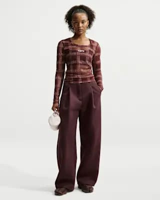 Nike Pregame Fleece Women's Loose Mid-Rise Trousers Mystic Dates/Mystic Dates [50% modal/50% polyester., Machine wash, XS (0–2)-XXL (20–22)]