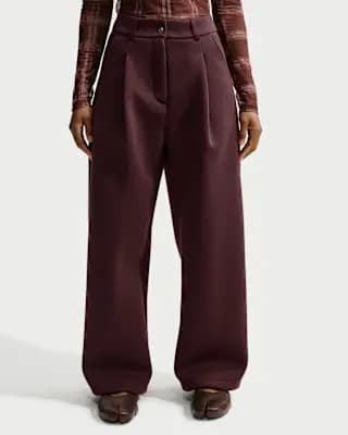 Nike Pregame Fleece Women's Loose Mid-Rise Trousers Mystic Dates/Mystic Dates [50% modal/50% polyester., Machine wash, XS (0–2)-XXL (20–22)]