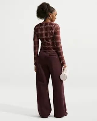 Nike Pregame Fleece Women's Loose Mid-Rise Trousers Mystic Dates/Mystic Dates [50% modal/50% polyester., Machine wash, XS (0–2)-XXL (20–22)]