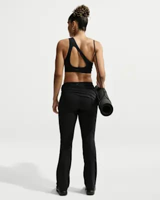 Nike Zenvy Women's Dri-FIT Mid-Rise Pants with Layered Skirt Black/Cool Grey [Body: 69% nylon/31% spandex. Panels lining: 72% nylon/28% spandex., Machine wash, XS (0–2)-XXL (20–22)
