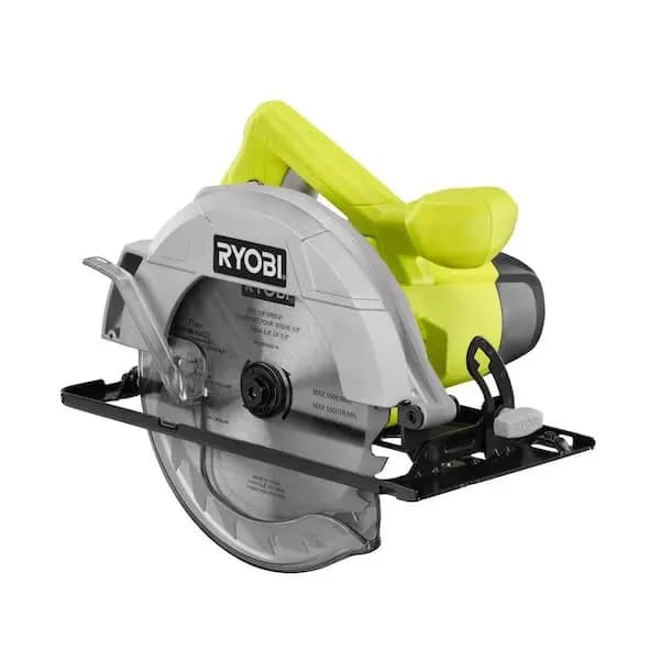 RYOBI 13 Amp Corded 7-1/4 in. Circular Saw, CSB125 [Amperage (A): 13 A, Bevel Capacity (degrees): 51.5 °, Blade Location: Right]