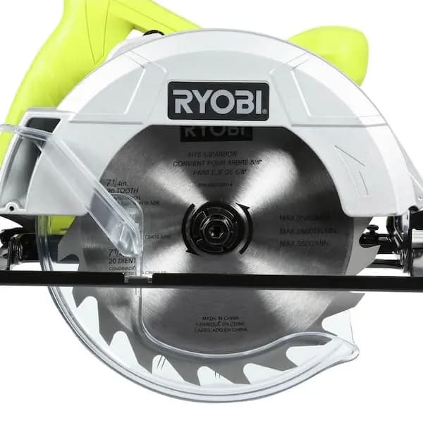 RYOBI 13 Amp Corded 7-1/4 in. Circular Saw, CSB125 [Amperage (A): 13 A, Bevel Capacity (degrees): 51.5 °, Blade Location: Right]