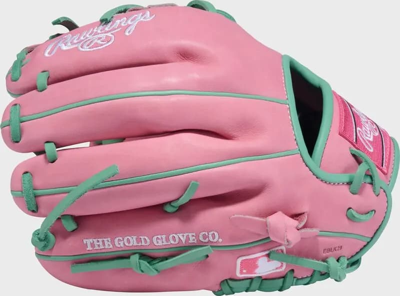 Rawlings 11.5" Heart of the Hide ContoUR Fit Pink Infield Glove, Right Hand Throw [Conventional, Pink, ContoUR Fit]