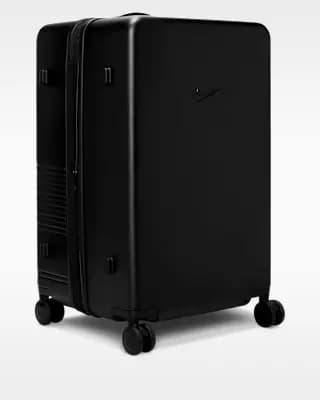 Nike Large Checked Luggage 29" Hardshell (143L) Black/Black/Black [Body: 100% polycarbonate. Lining: 100% polyester., Spot clean, ONE SIZE]