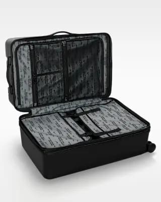 Nike Large Checked Luggage 29" Hardshell (143L) Black/Black/Black [Body: 100% polycarbonate. Lining: 100% polyester., Spot clean, ONE SIZE]
