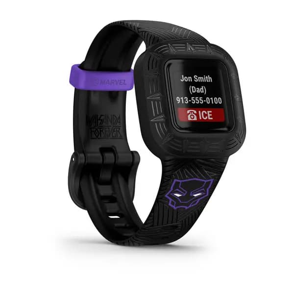 Garmin vívofit® jr. 3 Marvel [5 ATM, 0.56" x 0.56" (14.11 x 14.11 mm), Up to 1 year (1 x CR2025 user-replaceable) See Details]