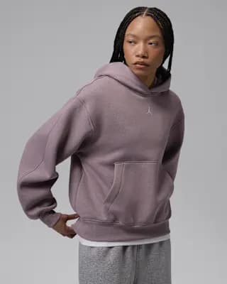 Jordan Brooklyn Women's Pullover Hoodie Purple Smoke [Body: 73% cotton/27% polyester. Rib: 97% cotton/3% spandex, Machine wash, XS (0–2)-XXL (20–22)]