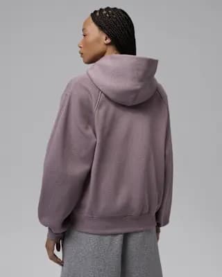 Jordan Brooklyn Women's Pullover Hoodie Purple Smoke [Body: 73% cotton/27% polyester. Rib: 97% cotton/3% spandex, Machine wash, XS (0–2)-XXL (20–22)]