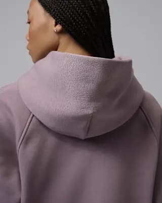 Jordan Brooklyn Women's Pullover Hoodie Purple Smoke [Body: 73% cotton/27% polyester. Rib: 97% cotton/3% spandex, Machine wash, XS (0–2)-XXL (20–22)]