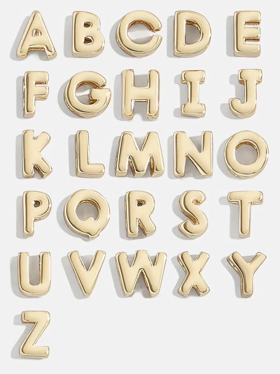 BaubleBar Custom Cord Bracelet - Taupe [Miniature gold letters are water resistant, Choose from 18 cord colors]