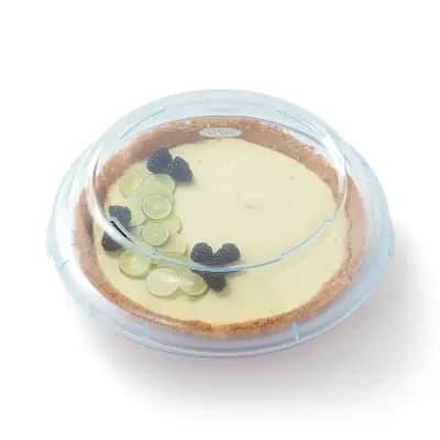 OXO Glass Deep Dish Pie Plate with Lid: Round Pie Pan & Carrier, Dishwasher-Safe, 44.8 Volume Capacity [44.8 Ounces, Glass, 2.4 Pounds]