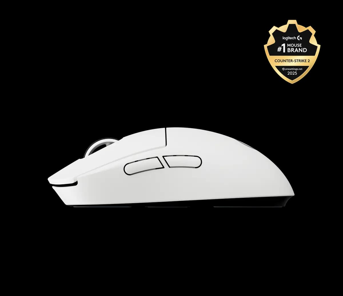 Logitech PRO X SUPERLIGHT 2c - White [1.51 in (38.5 mm), 2.41 in (61.4 mm), 4.66 in (118.4 mm)]