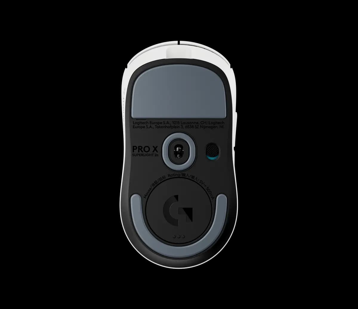 Logitech PRO X SUPERLIGHT 2c - White [1.51 in (38.5 mm), 2.41 in (61.4 mm), 4.66 in (118.4 mm)]